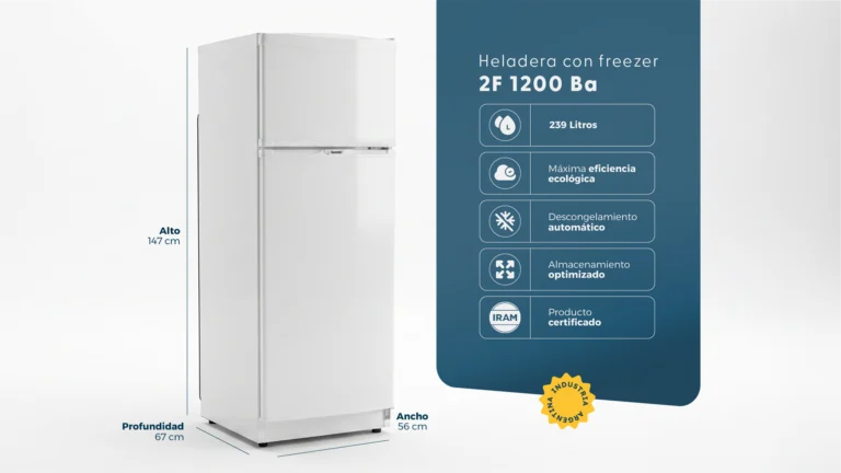 Heladera con freezer 2F 1200 Ba