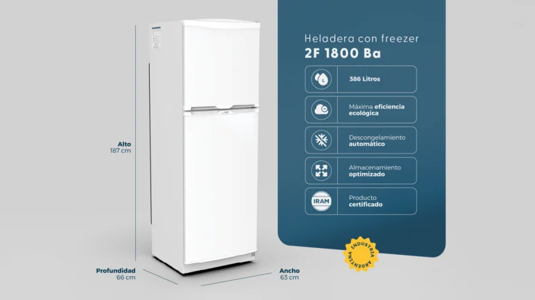 Heladera con freezer 2F 1800 Ba