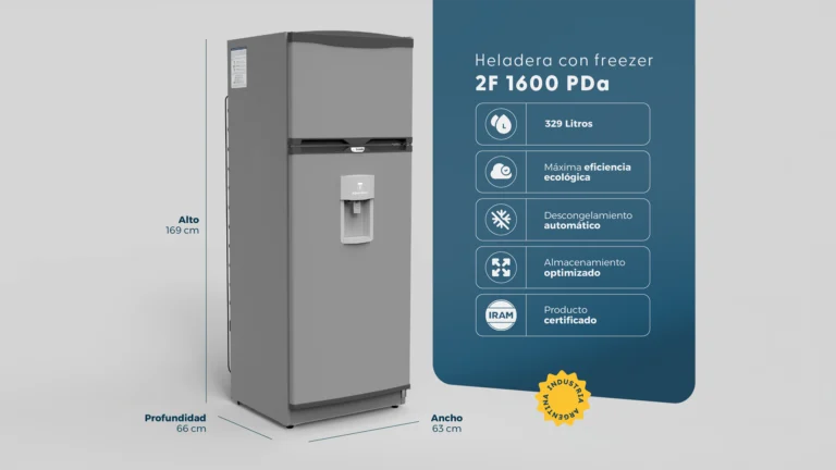 Heladera con freezer 2F 1600 PDa
